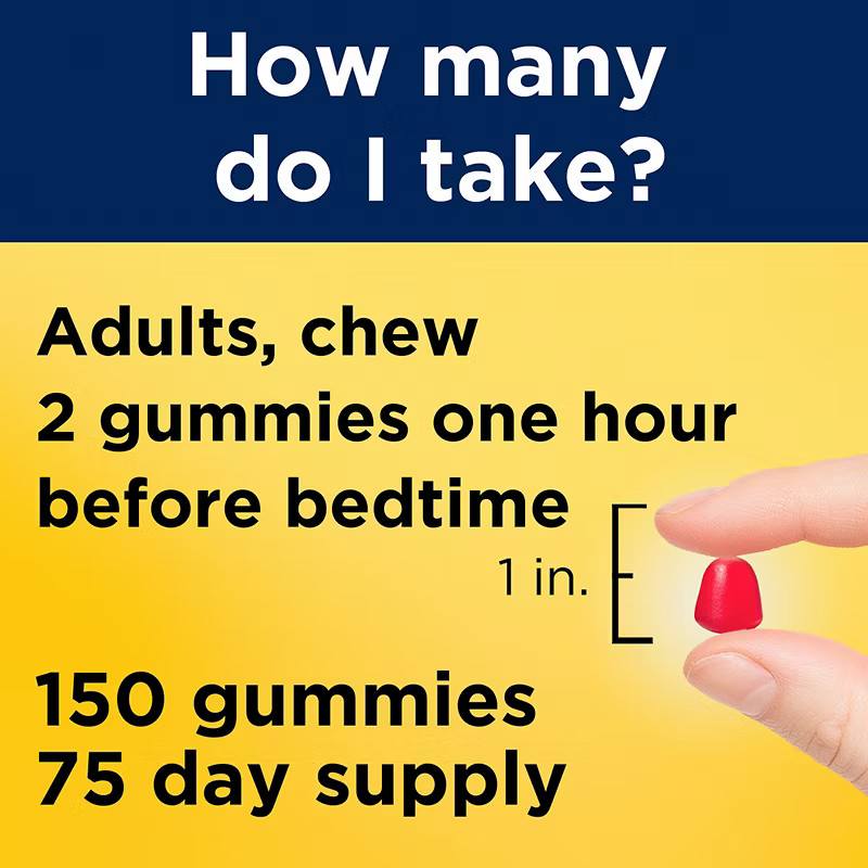 Nature Made Melatonin 10mg Gummies 150 Count Maximum Strength Strawberry