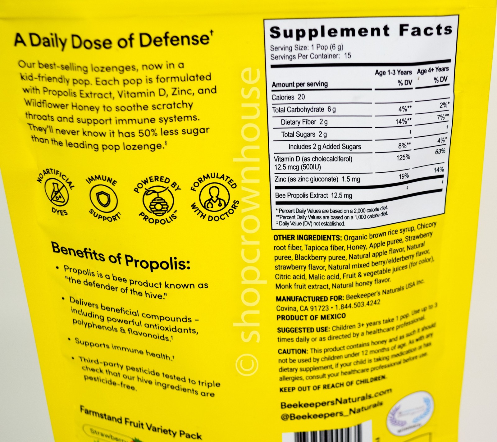 Beekeepers Naturals PROPOLIS SOOTHING POPS immune support 15ct VARIETY 10/2028