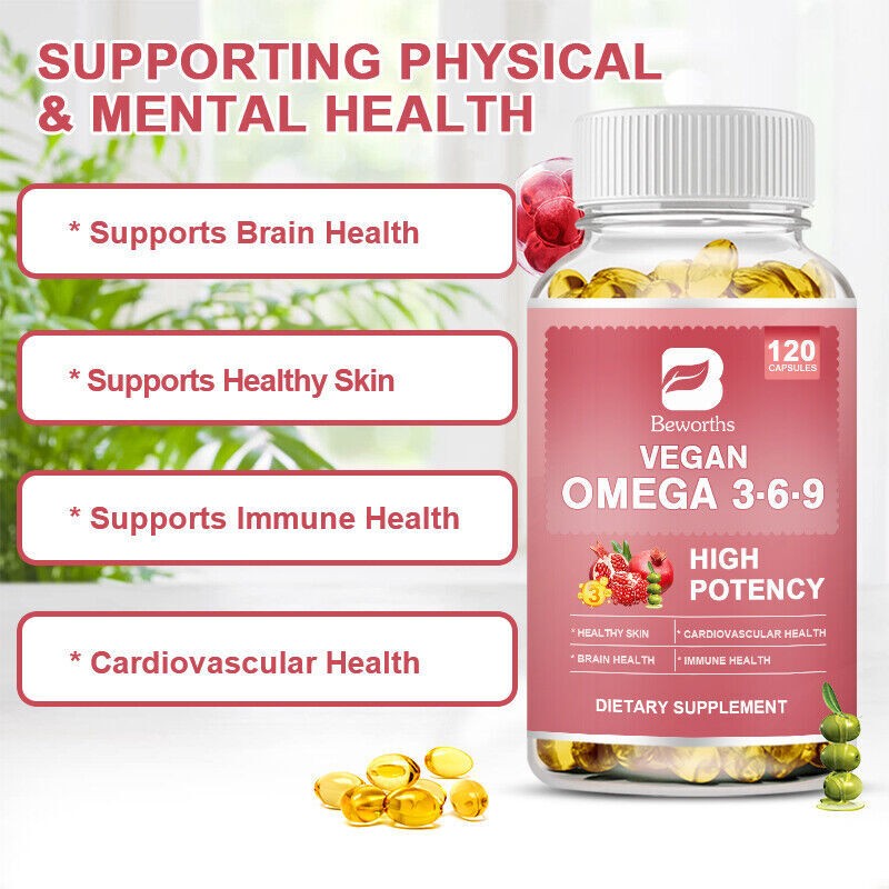 Omega 3 Fish Oil Capsules 3x Strength 2000mg Support Immune, Highest Potency