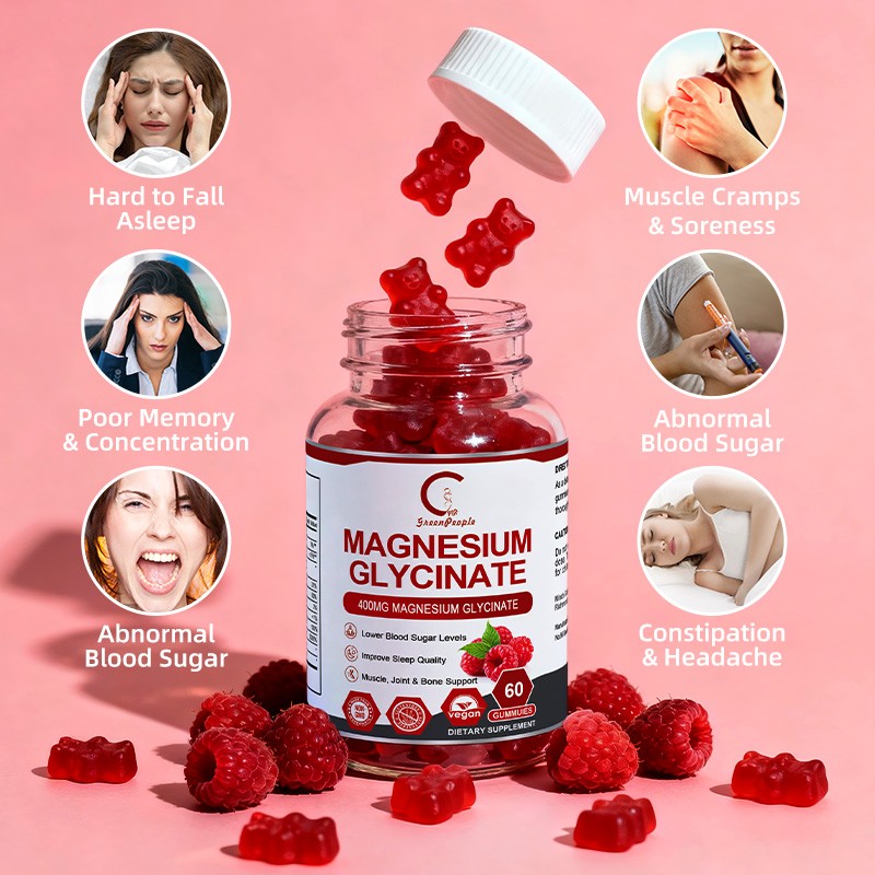 High Absorption Magnesium Glycinate Gummies – Sleep & Relaxation Support, 60ct