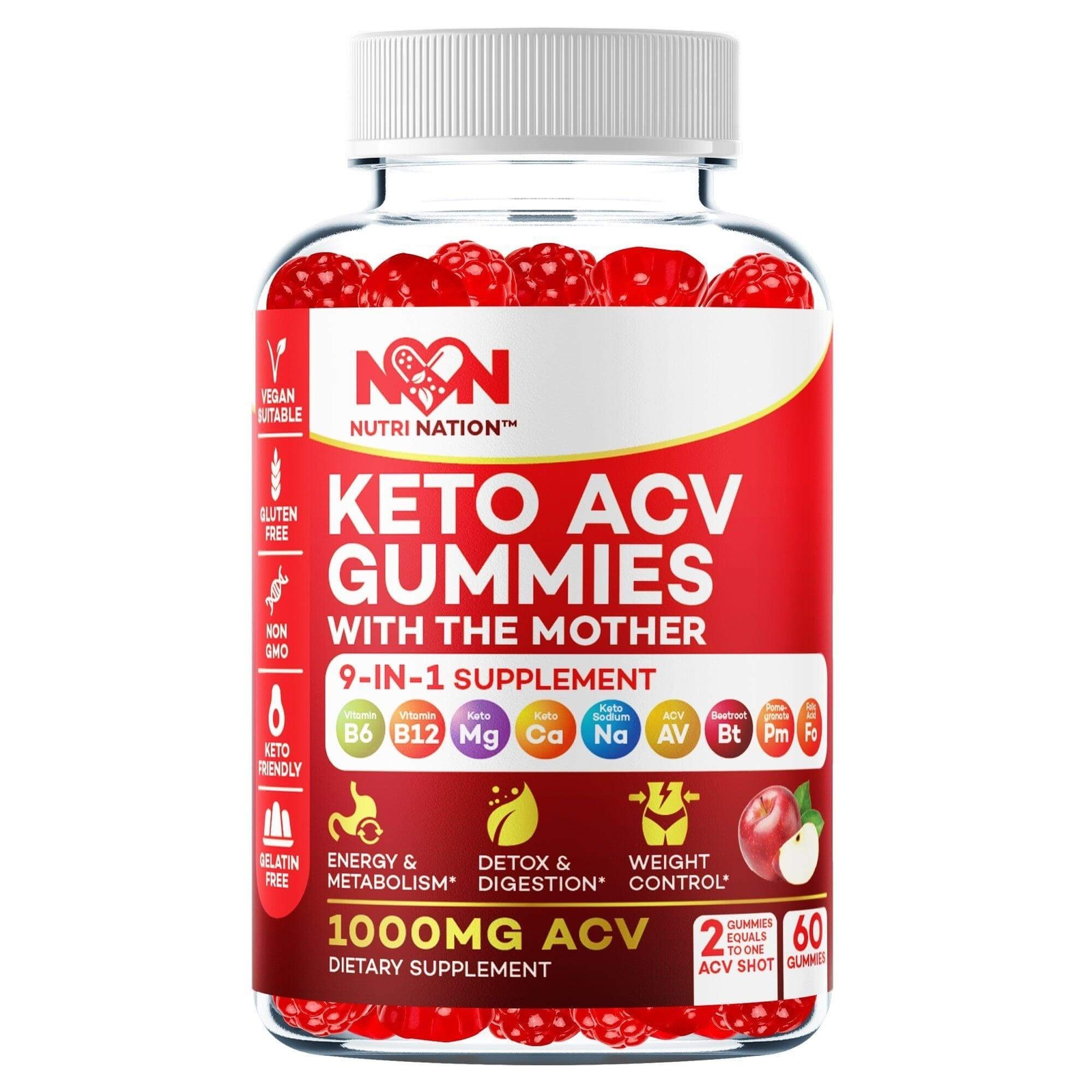Keto ACV Gummies 1000mg Buy 2 Get 1 Free – Kelly Clarkson Diet by Nutri Nation