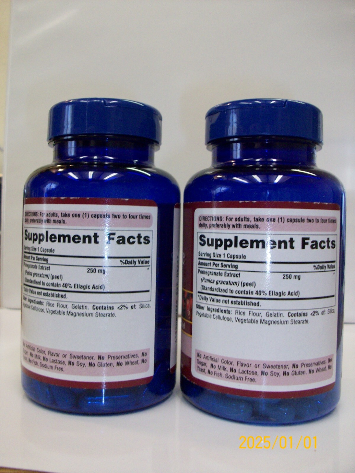 Pomegranate Extract 250mg 120 Capsules (2 Btl.) Promotes Healthy Aging