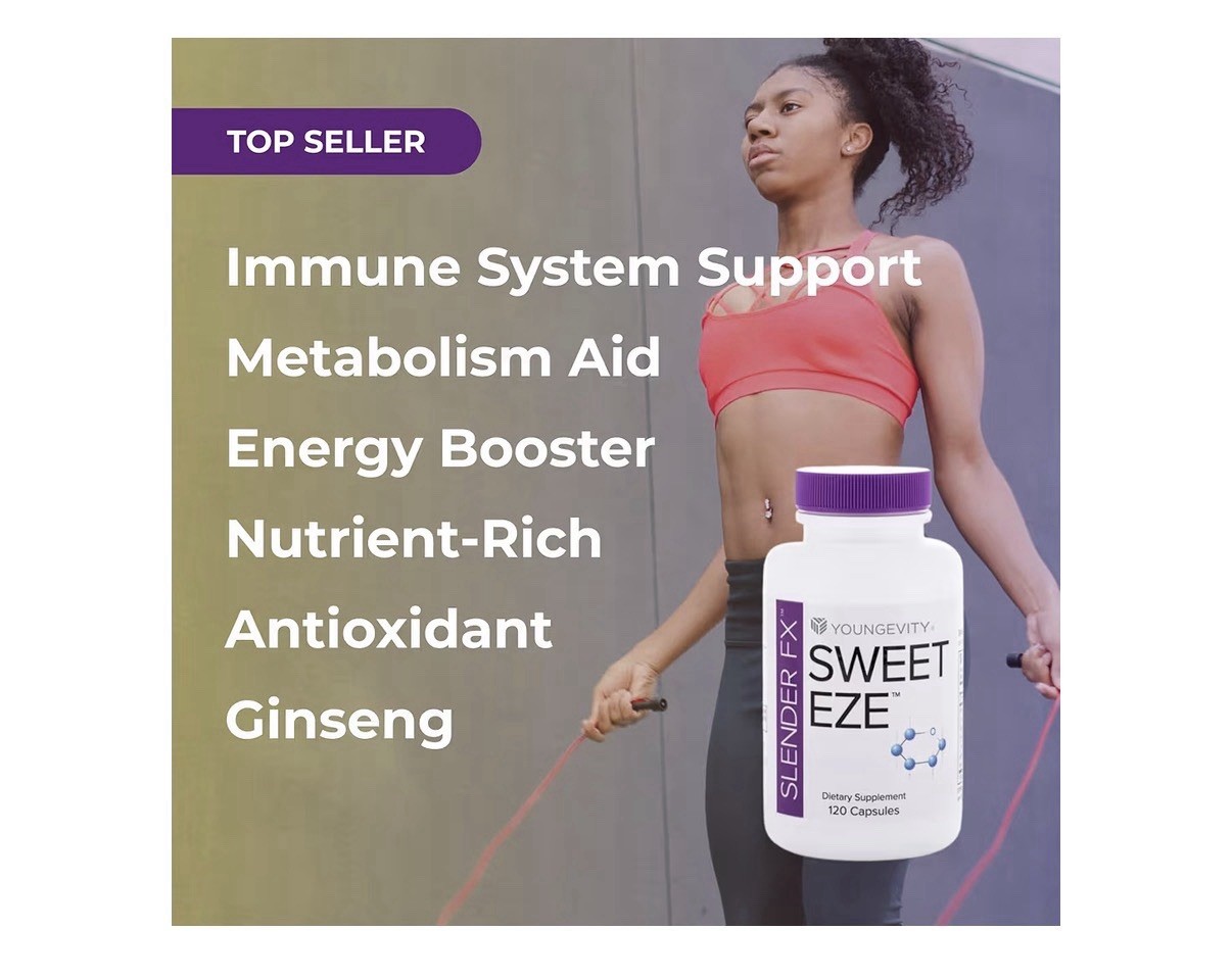 4 Pack Youngevity Slender FX Sweet eze Immune Metabolism Aid Energy Antioxidant