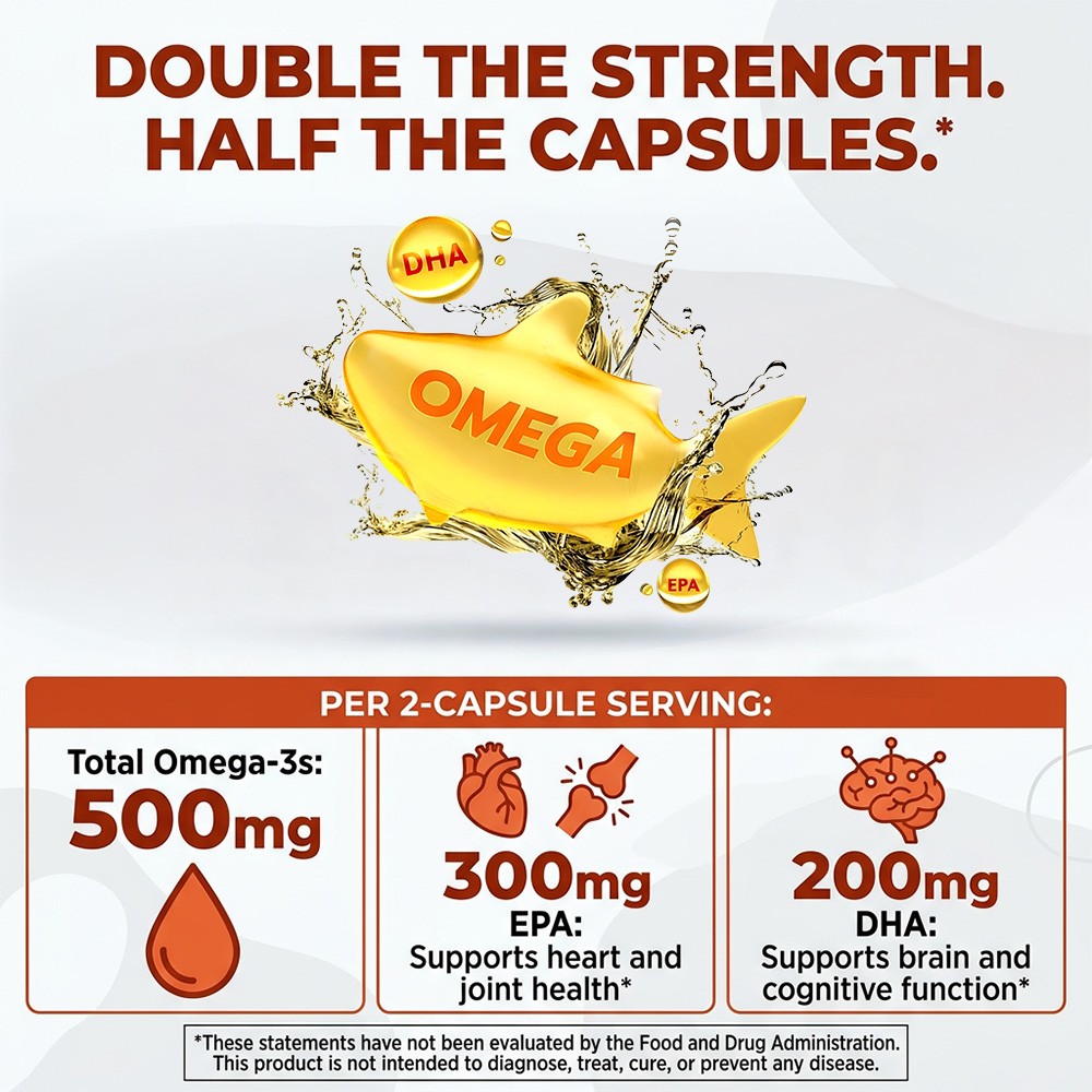Omega-3 EPA DHA Supplement | Supports Daily Wellness &Long-Term Health 30/60/120