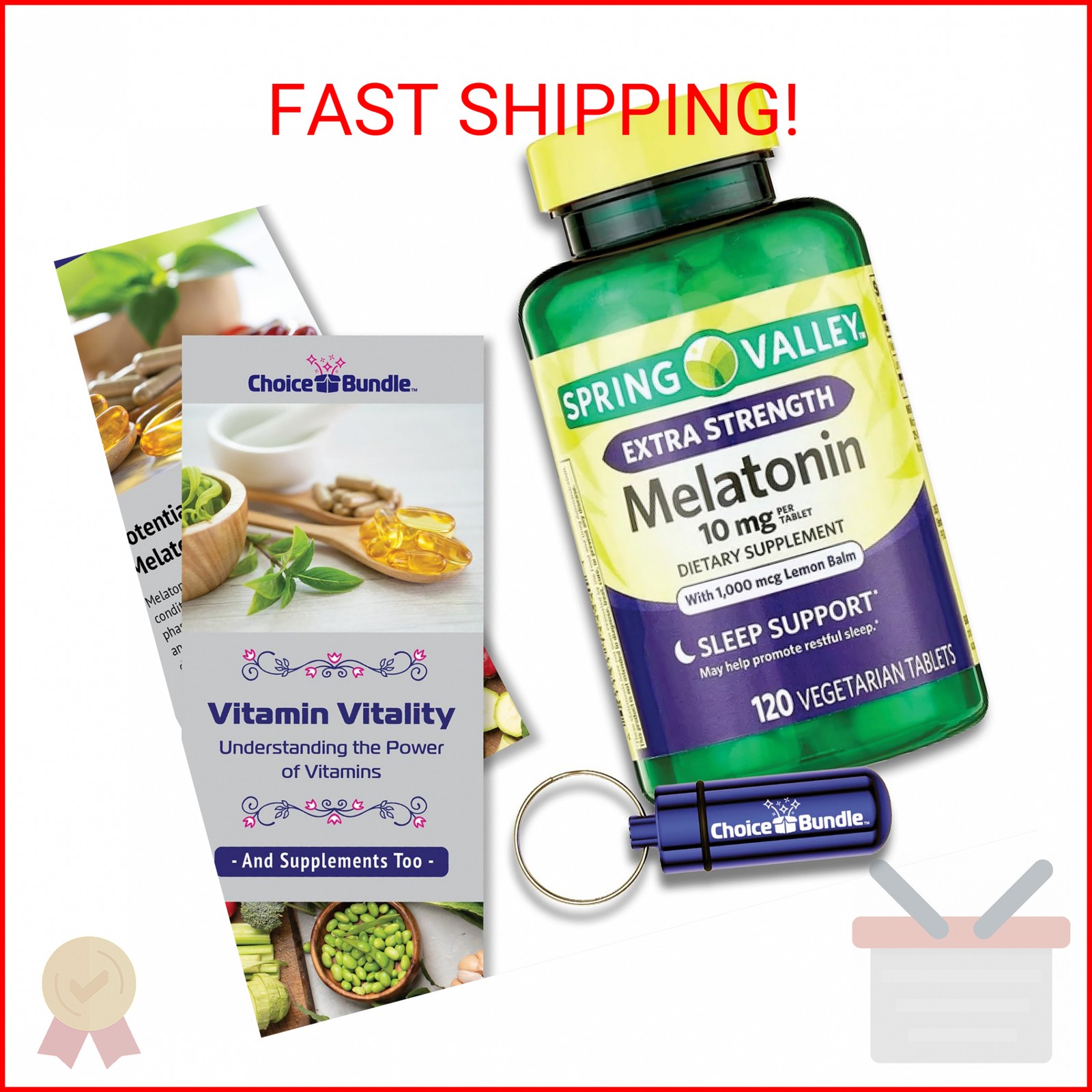 Spring Valley Extra Strength Melatonin Tablets with Lemon Balm Dietary Supplemen