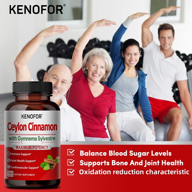 Ceylon Cinnamon Capsule,Herbal Support Healthy Blood Sugar,Heart Function 120Pcs