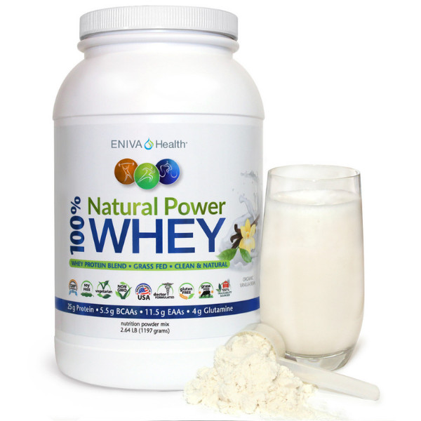 Eniva 100% Whey Protein Powder, Low Carb, Grass Fed 38 Servings (2.64 lbs)