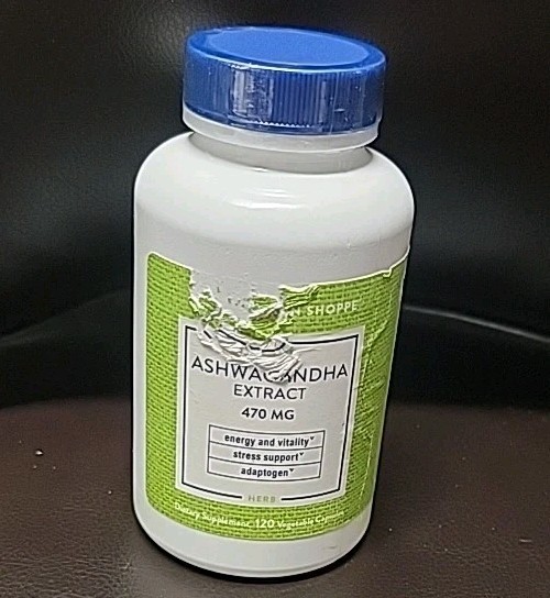 Ashwagandha Extract The Vitamin Shoppe Energy Vitality Stress 470mg 120 Capsules