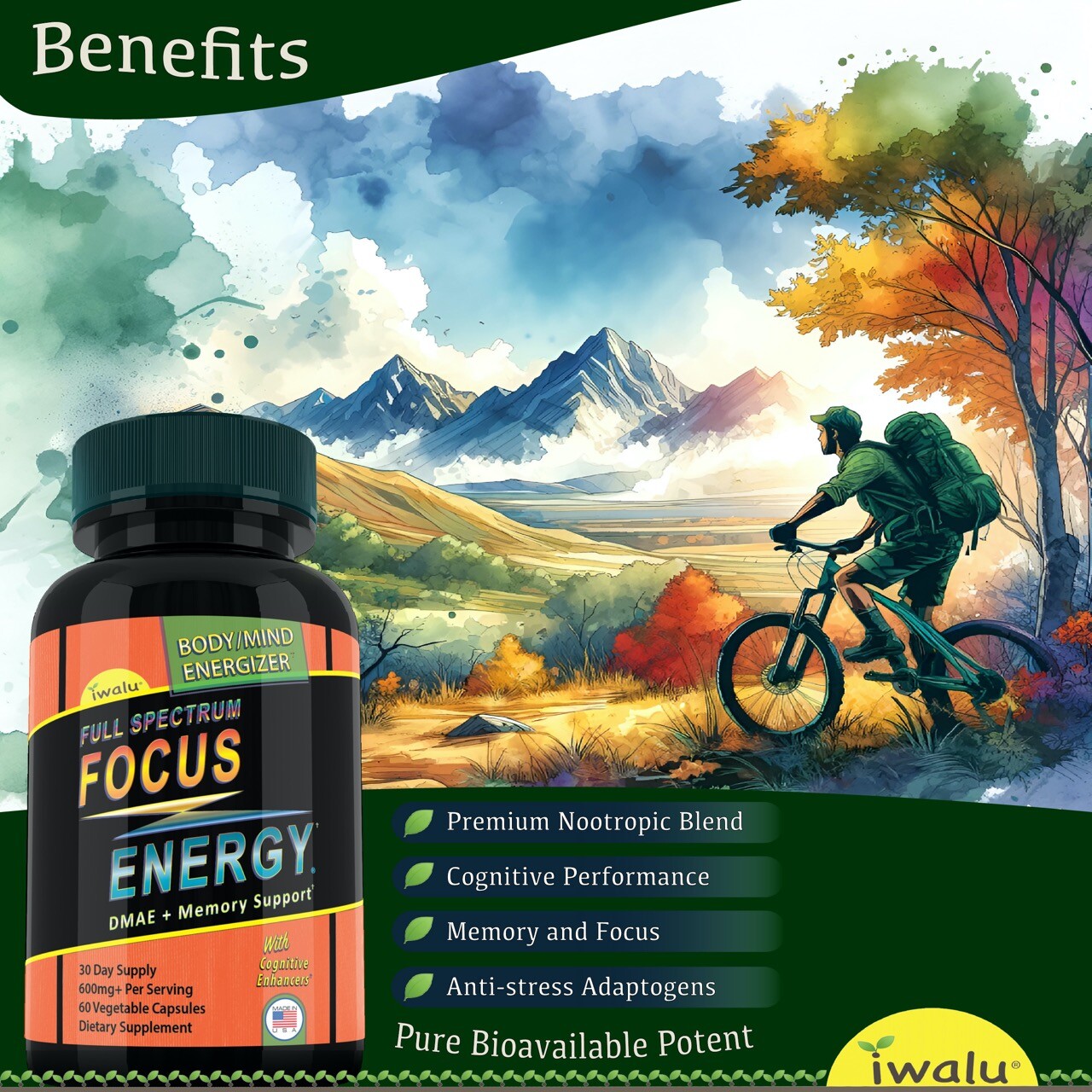 Mind Body Boost for Memory, Focus, Clarity, Hgh Booster Best Price Women & Men