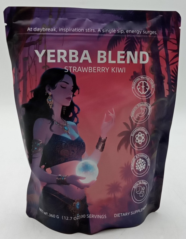 Organic Yerba Instant Drink Mix Strawberry Kiwi 30 Servings Ex: 6/27