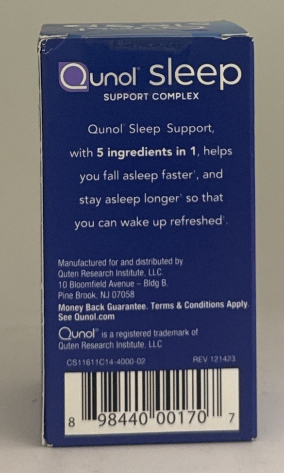 Qunol Sleep Support Complex Dietary Supplement 14 CAPSULES Exp. 1/27