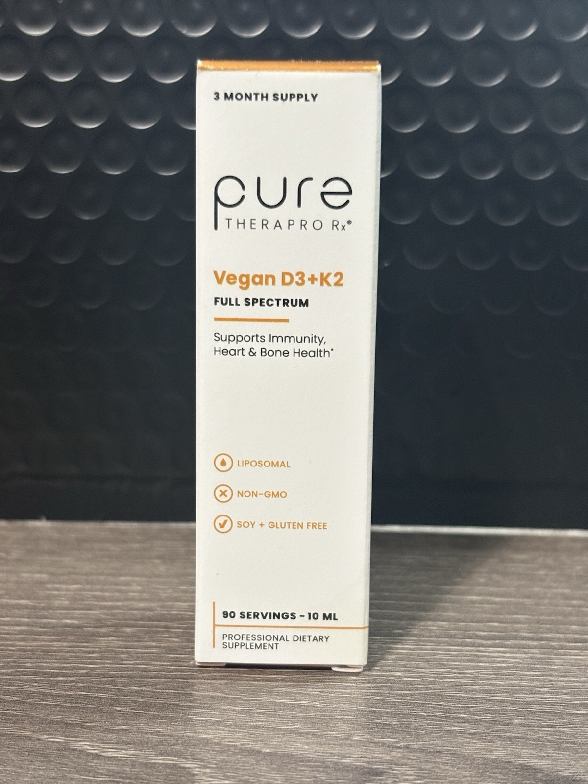 Pure TheraPro Rx Vegan Liposomal D3+K2 Liquid 10mL Non-GMO Exp 5/28/2027