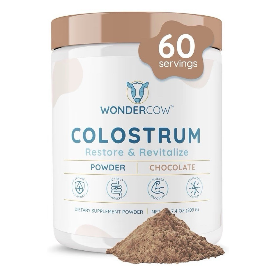 WonderCow Colostrum Supplement Powder Chocolate 60 Servings