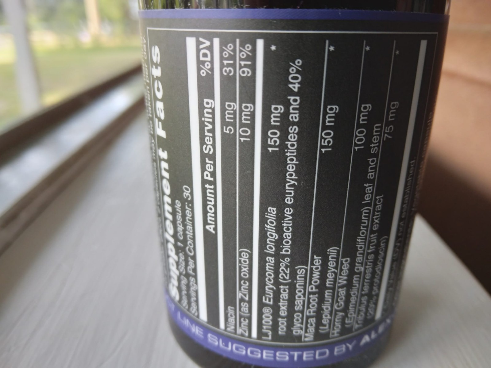 Infowars life Alpha Power Capsules Vital Male Androgen Dietary supplement mfg 22