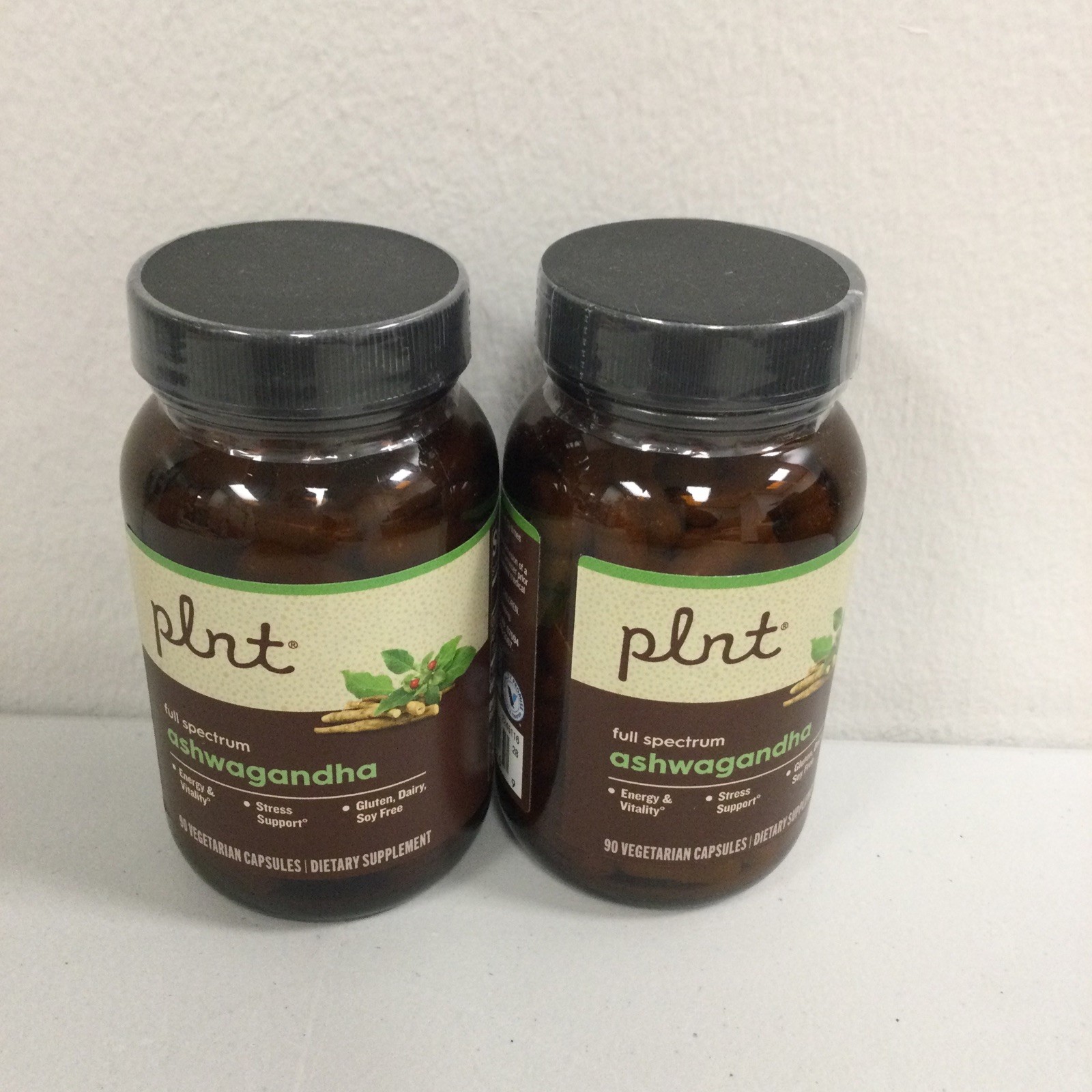 LOT OF 2 Plnt Full Spectrum ASHWAGANDHA 90 CAPSULES EXP. 07/2026