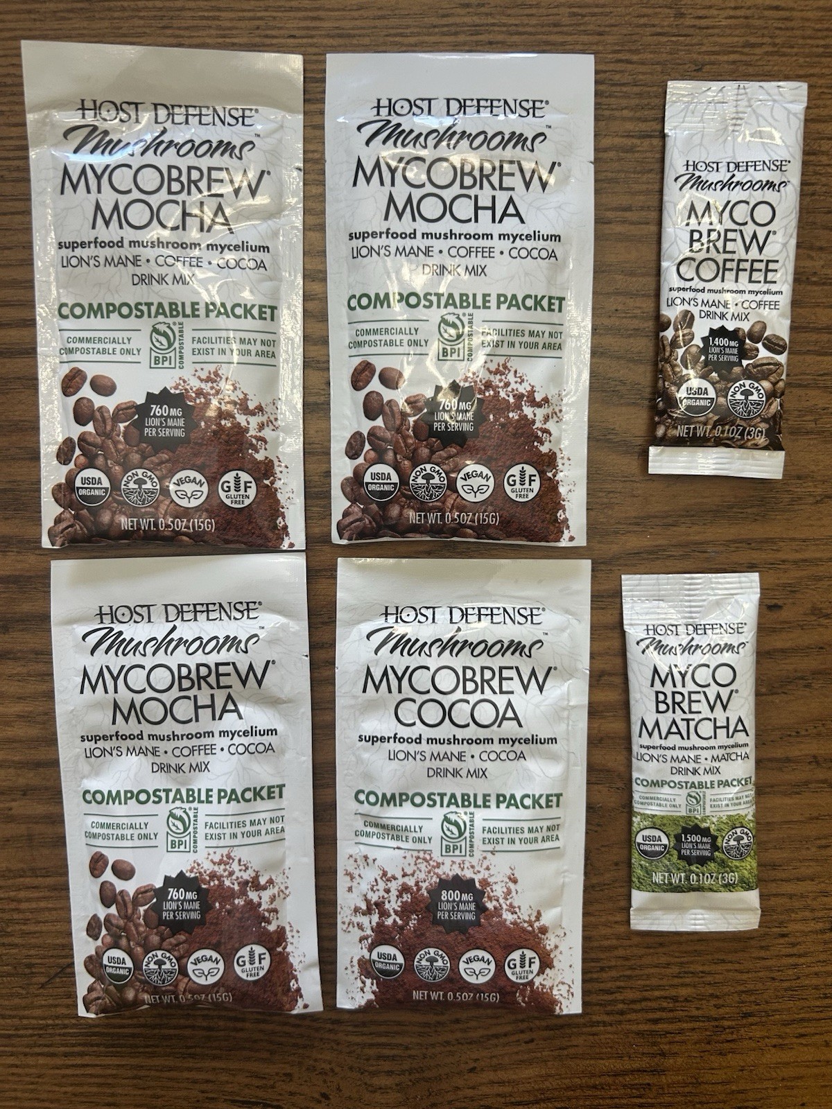 Host Defense Mushrooms MycoBrew Mocha Cocoa Matcha Coffee Sampler