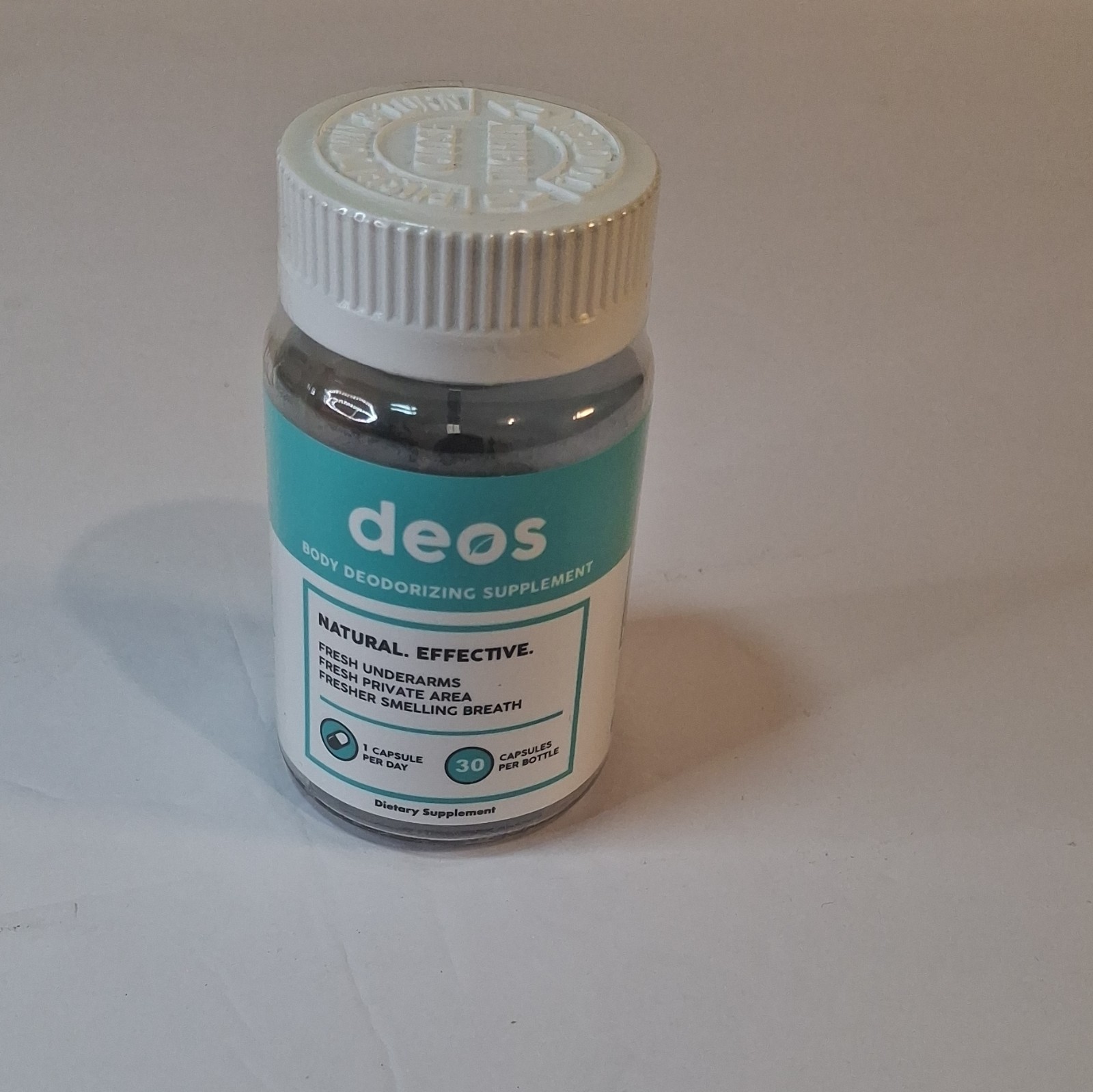 deos Body Deodorizing Dietary Supplement Mint Aluminum-Free Vegan Capsules 30