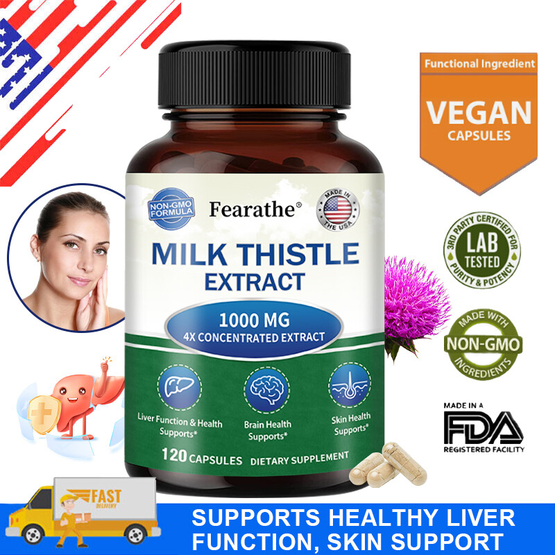 Milk Thistle Extract 1000mg – Promotes Healthy Liver Function