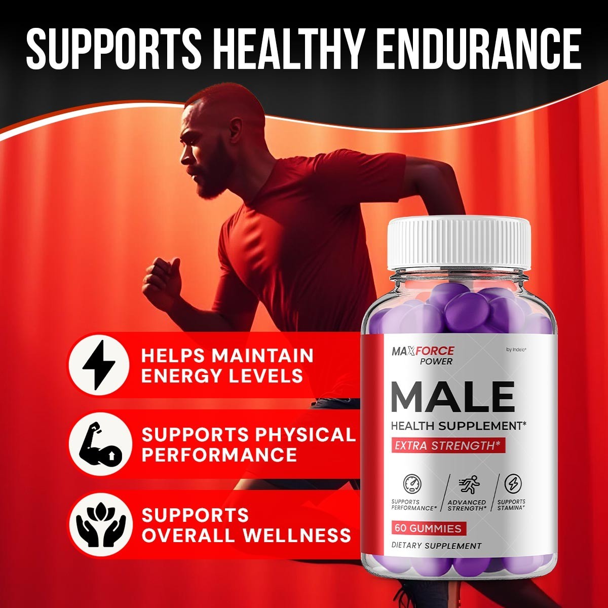 (2 Pack) Max Force Power Gummies for Men – MaxForce Power Gummy Natural Blend