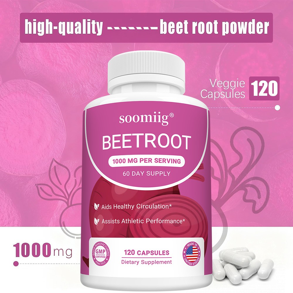 Beet Root Supplements Healthy Circulation Supports Vitality 30-120 Capsules