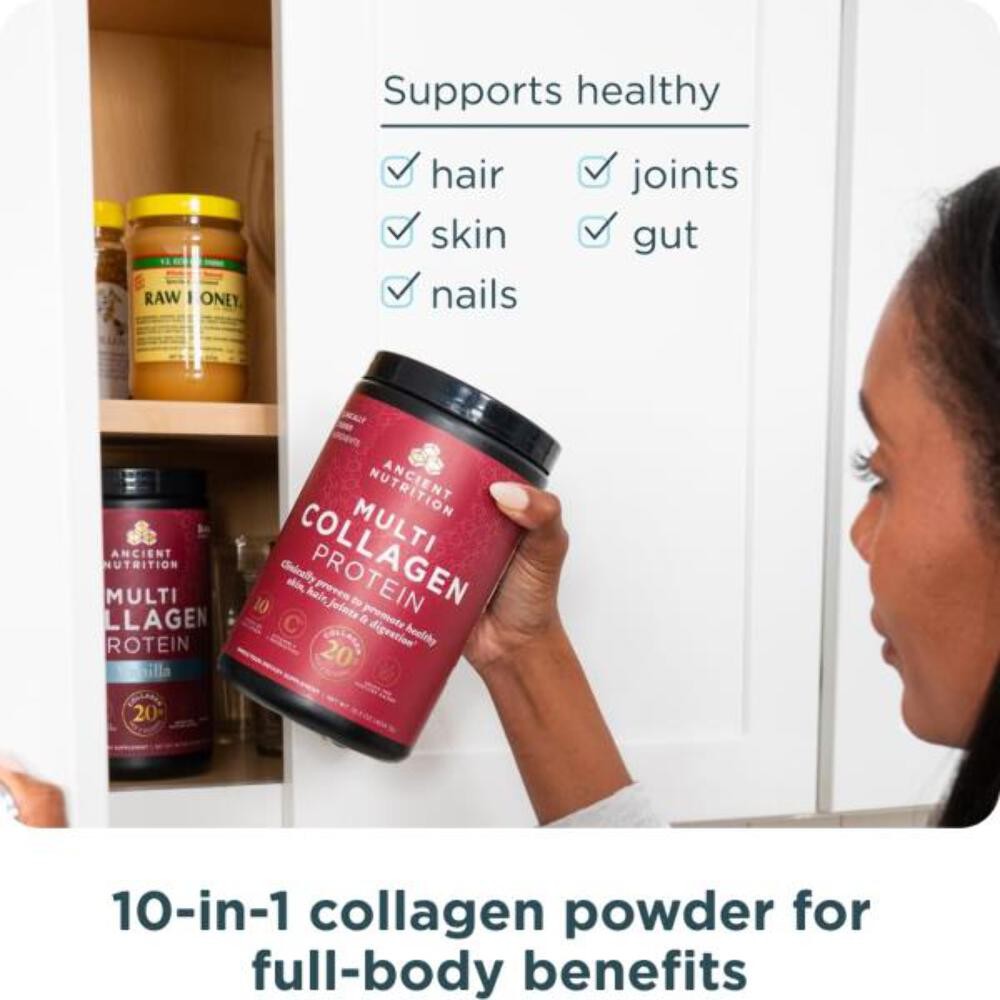 1/28 Ancient Nutrition Collagen Powder Protein with Probiotics, Unflavored Multi