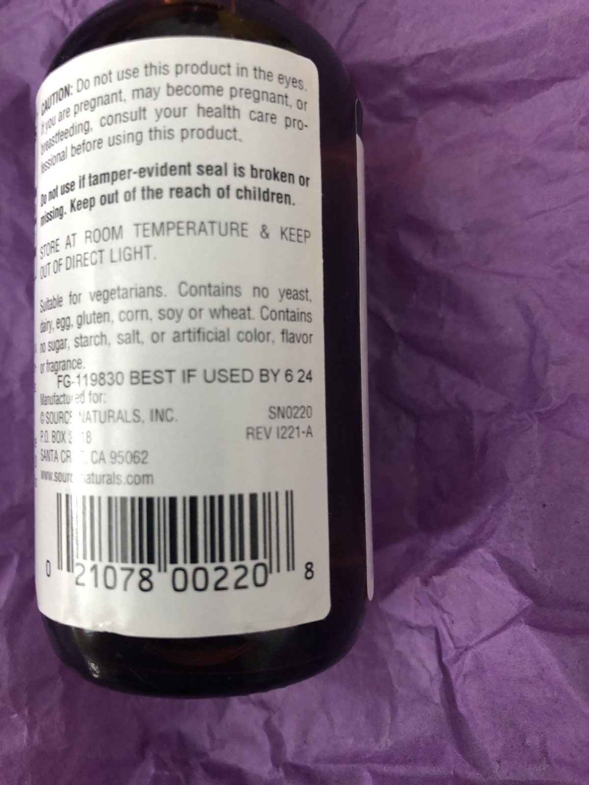 Source Naturals Ultra ￼Colloidal Silver 10 Ppm 2OZ (59.14 Ml) Best By 06/24