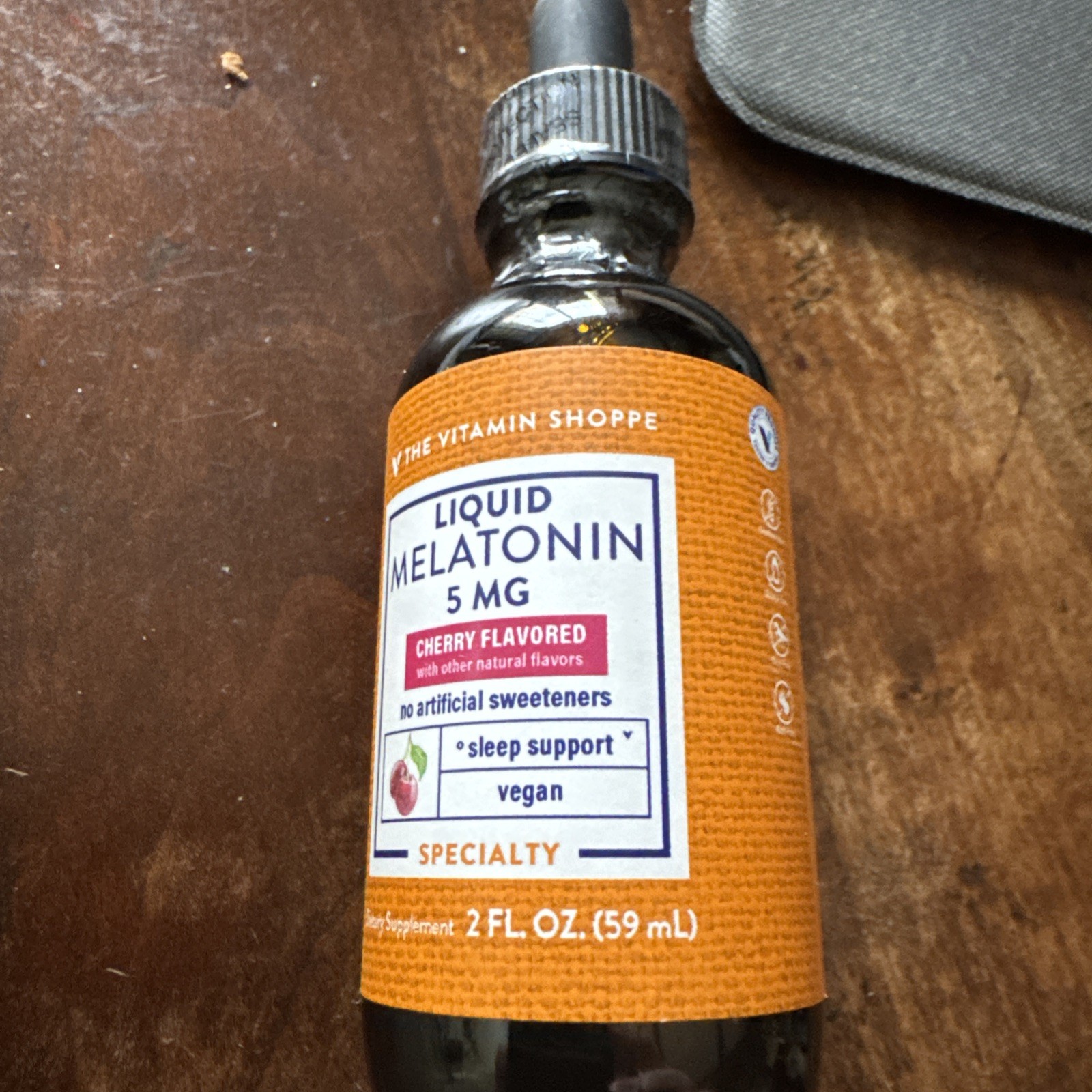 The Vitamin Shoppe – Liquid Melatonin 5mg cherry 2 fl oz new EXP 7/2029