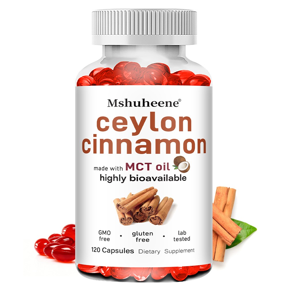 Mshuheene Ceylon Cinnamon Supplement Non GMO Gluten Free 120 Liquid Softgels