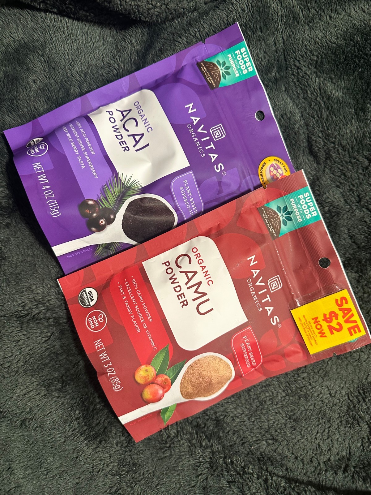 Navitas Organics Acai Camu Powder Superfood Supplement Lot Organic Non GMO