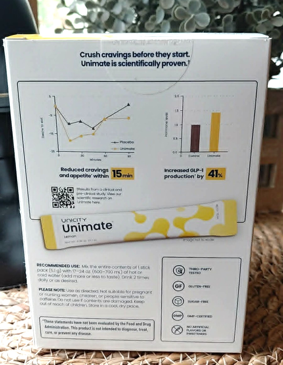 Unicity Unimate Natural Lemon Flavor 30 Packs/Sticks NEW SEALED Exp Dec 2027