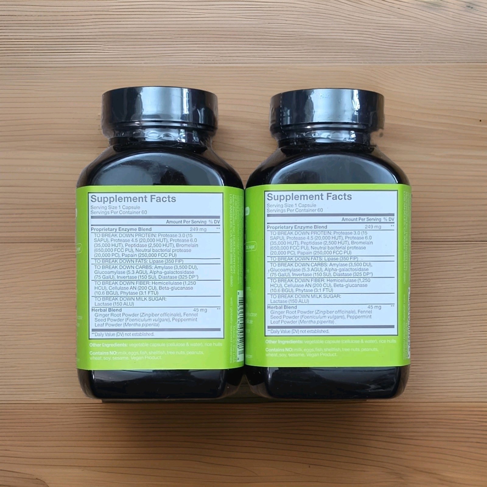 2 X HUM Flatter Me Debloat Digestive Support Vegan Non-GMO Gluten-Free 120 Caps