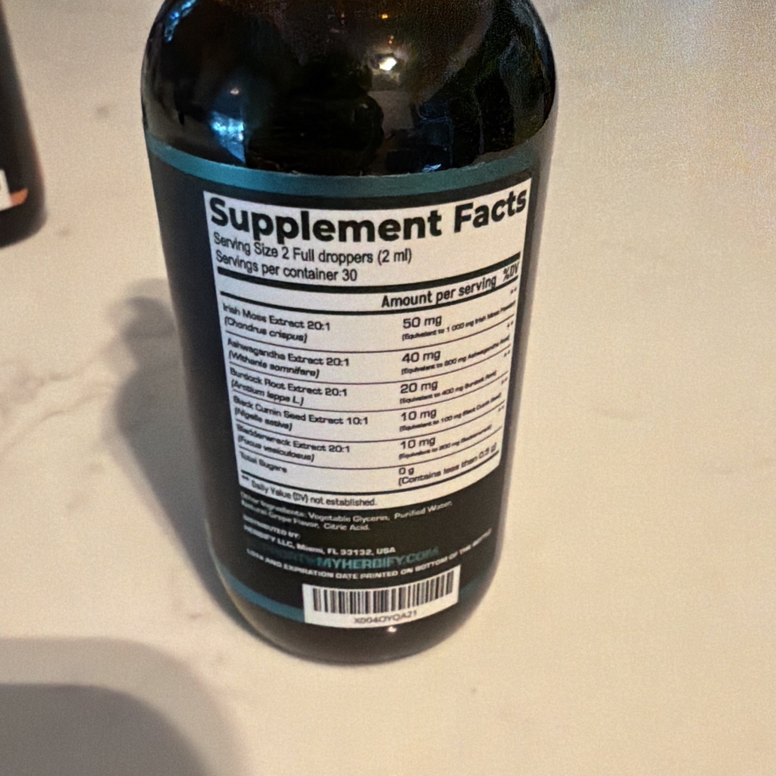 Herbify Vitamin D3 10,000 IU + Sea Moss Black Seed Liquid Drops, 2 fl oz