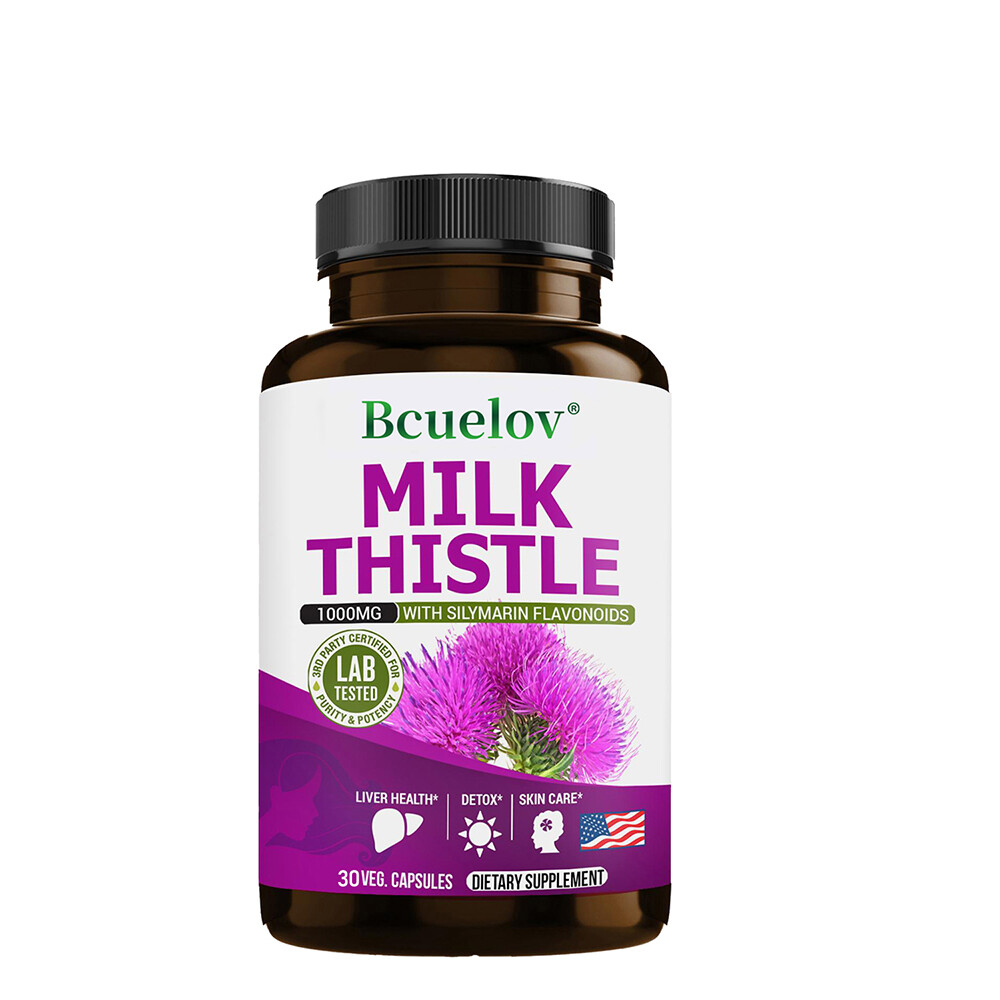 Liver Cleanse Detox Milk Thistle Extracts Silymarin Supplement 1000mg