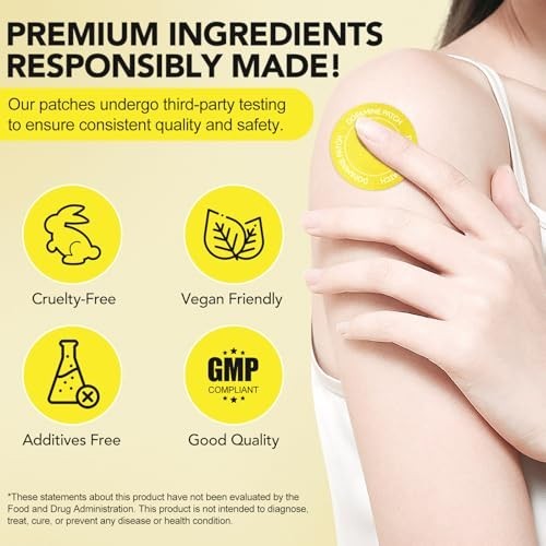 Dopamine Patches Supplements for Men Women Mood Boost & Positivity Support
