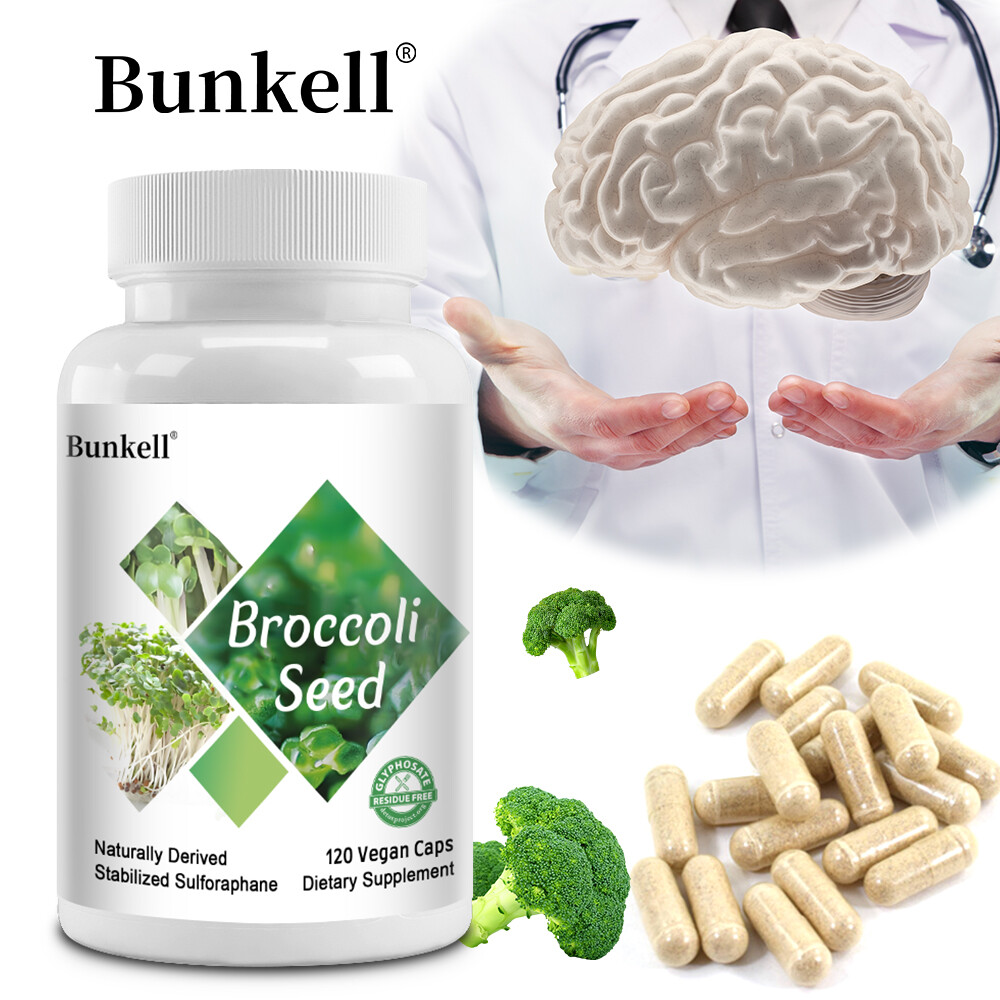 Sulforaphane Supplement – Broccoli Seed Extract 650mg Veg Caps