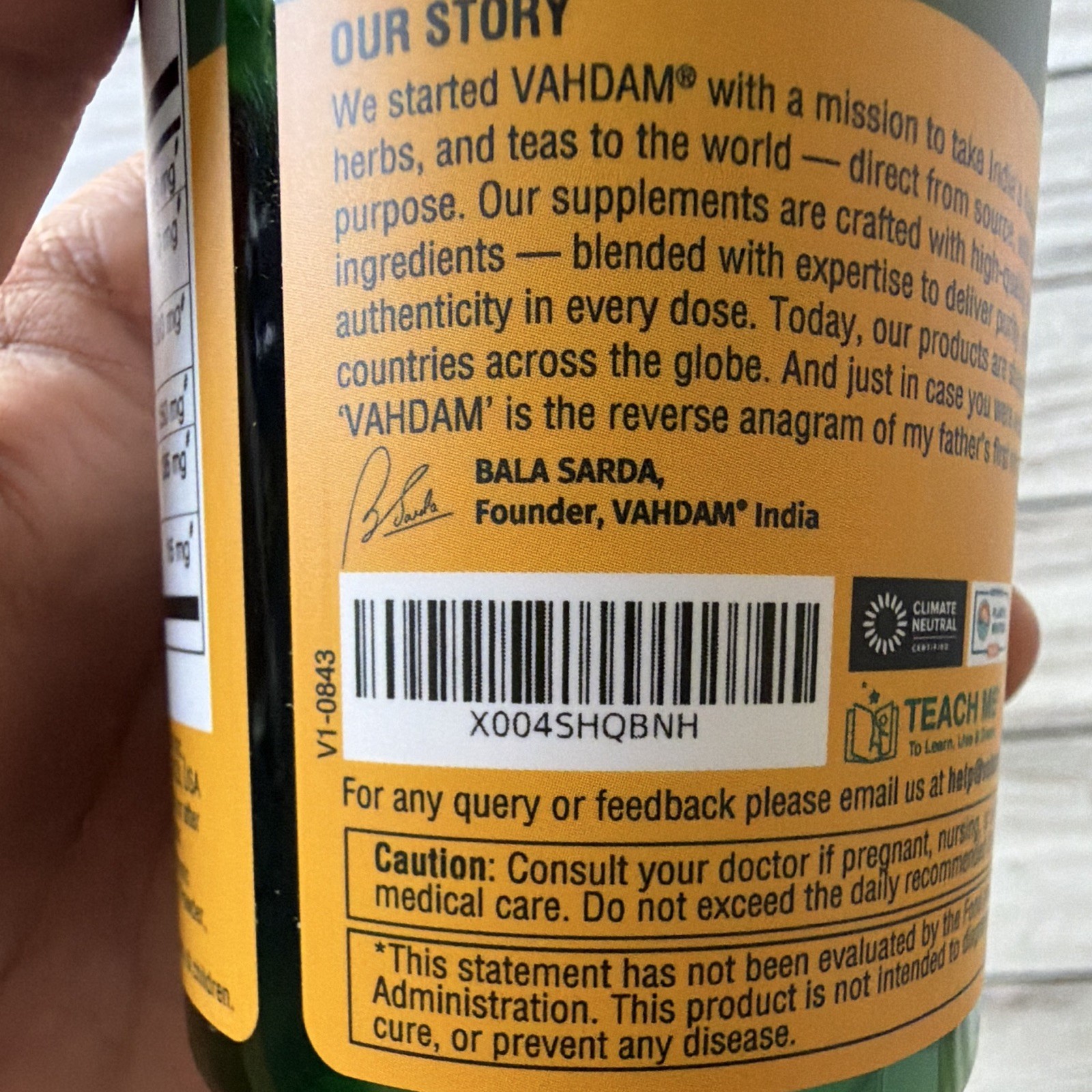 VAHDAM Turmeric Curcumin 2000mg w/ Boswellia & Piperine Vegan 90 Capsules