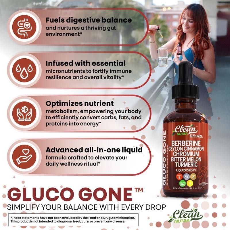 NEW Organic Ceylon Cinnamon Berberine Liquid DropsSupplement with Bitter Melon