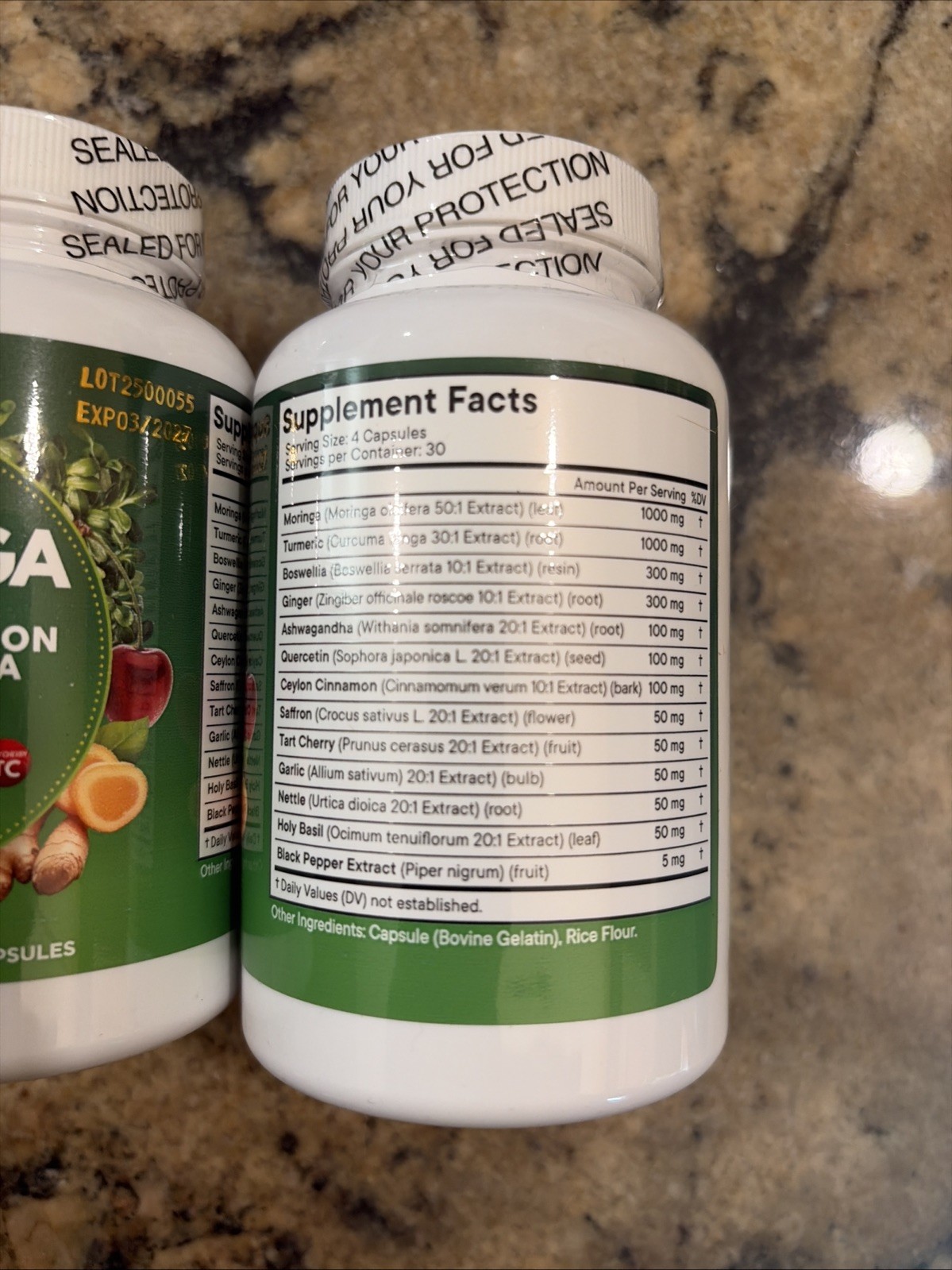 2- 120 Count Clean Nutra Moringa Powder Capsules + Exp 3/27