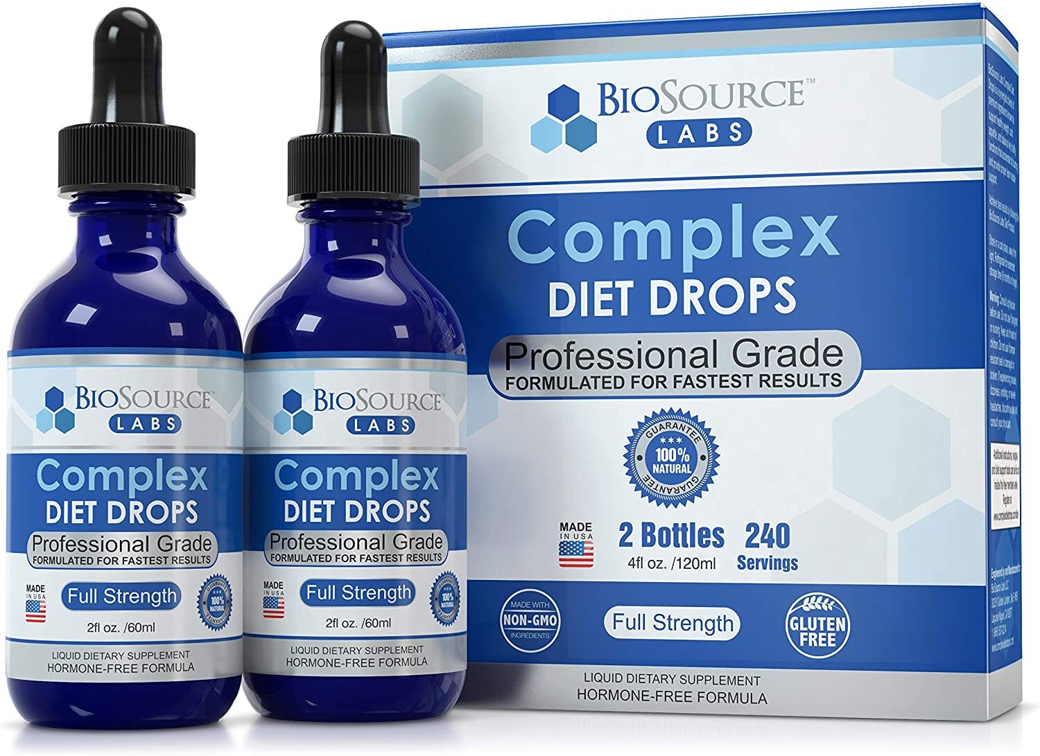 Complex Diet Drops – Natural Weight Management Drops Unisex 2 oz – Pack of 2