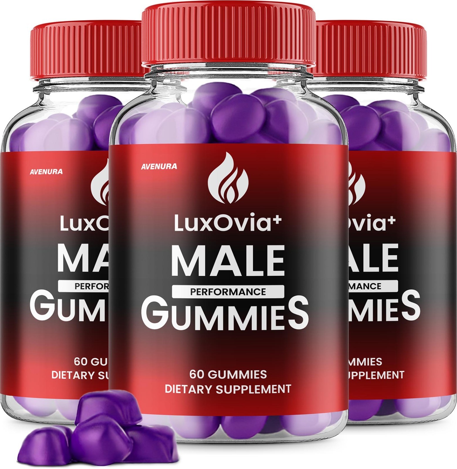 (3 Pack) LuxOvia Gummies for Men – Lux Ovia Gummy Natural Blend Vitamins