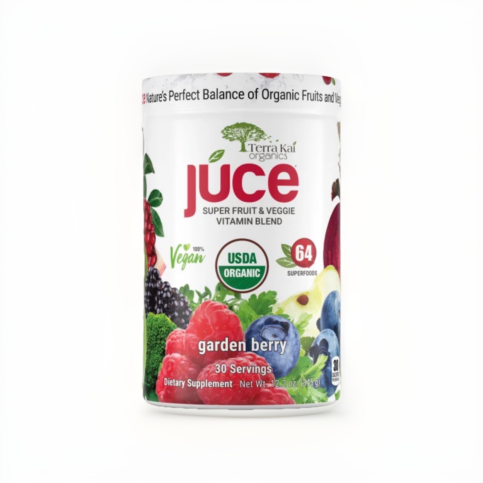 Terra Kai USDA Organic Juce Super Fruit & Veggie Powder, 12.2 Ounces