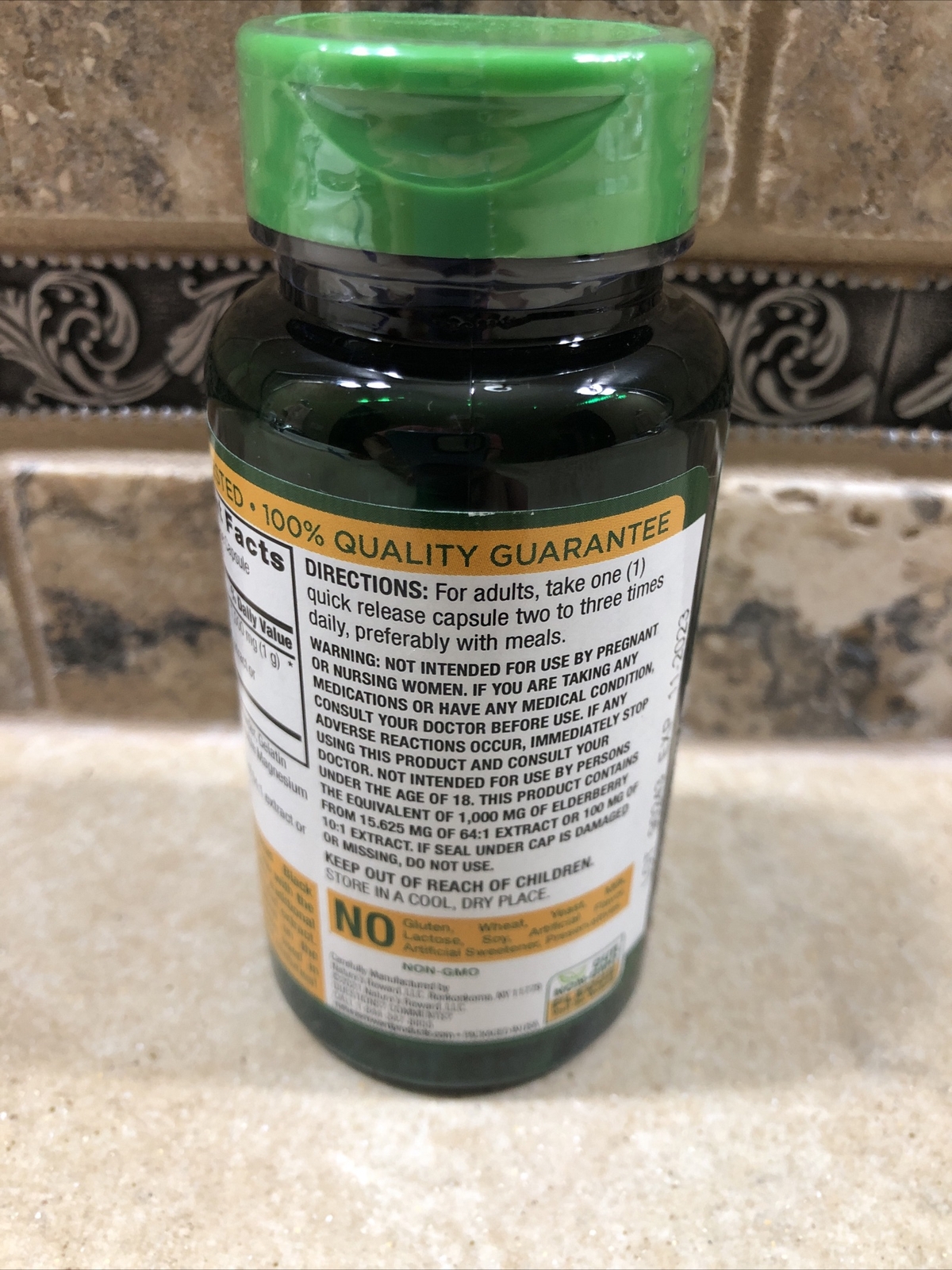 Sambucus Black Elderberry 1000 mg – 100 Capsules –