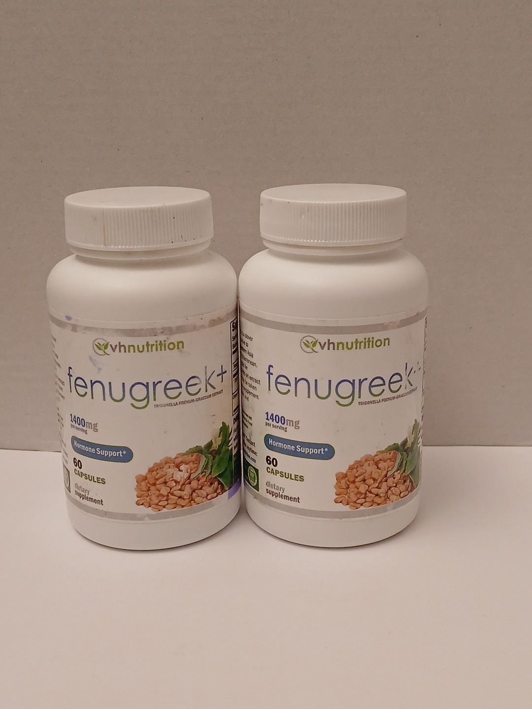 TWO VH Nutrition Fenugreek+ 1400mg Extra Strength 60 Capsules Each 120 Total