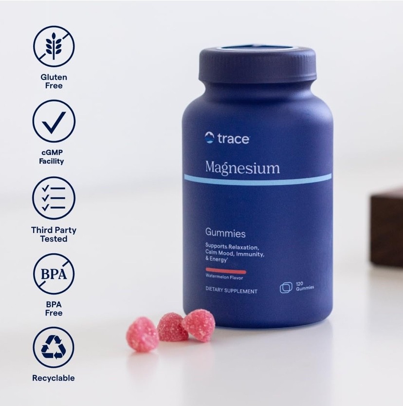 Trace Minerals Magnesium Supplement, Watermelon Flavored Gummies, 120 Count