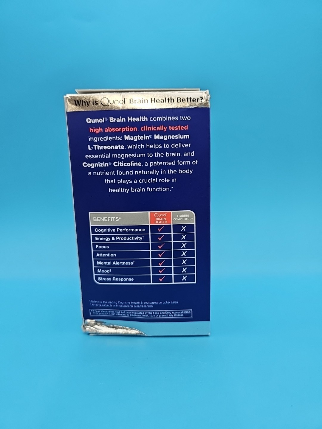 Qunol Brain Health Focus Plus Tablets Energy Supplement Count 60 Exp 02/27