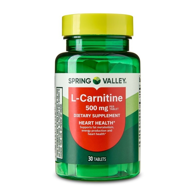 Spring Valley L-Carnitine 500mg 30 Ct | Amino Acid Supplement for Energy