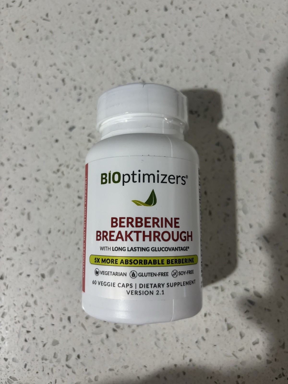 BIOptimizers Berberine Glucovantage 60 Veggie Caps Vegetarian Gluten-Free Soy-F…