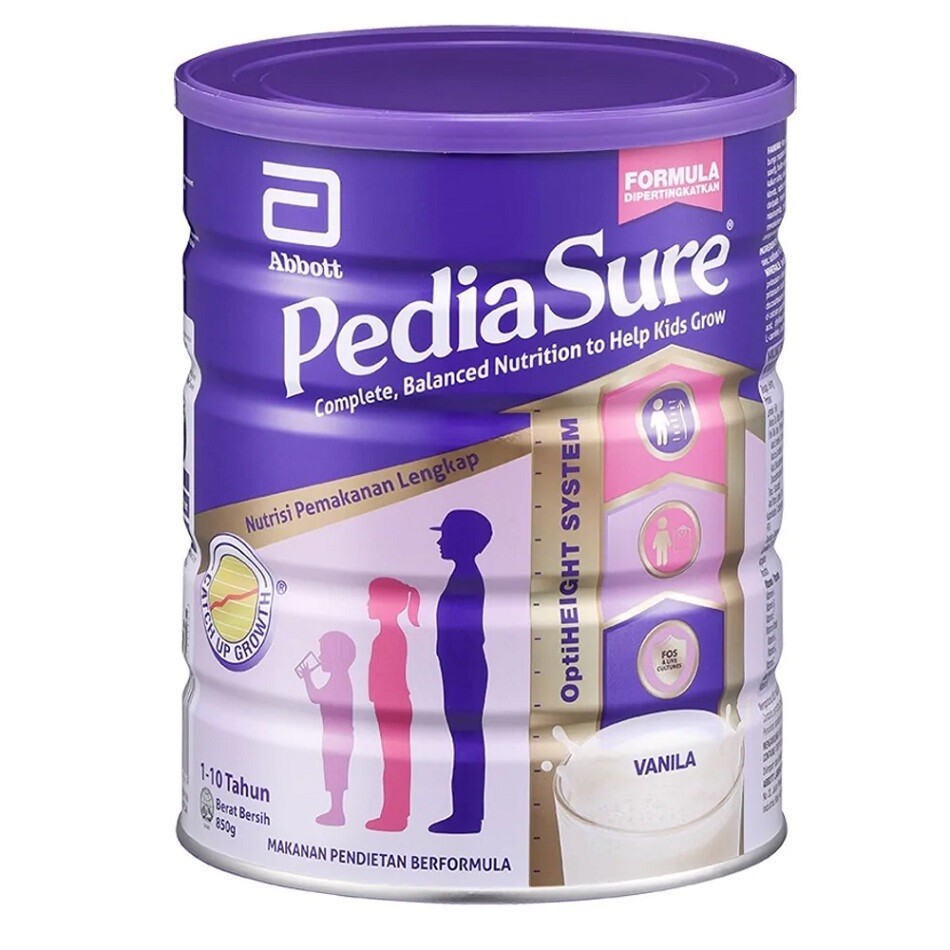 4 x Abbott Pedia sure Complete Nutrition 1-10 Yrs Vanilla 850G FREE DHL Express