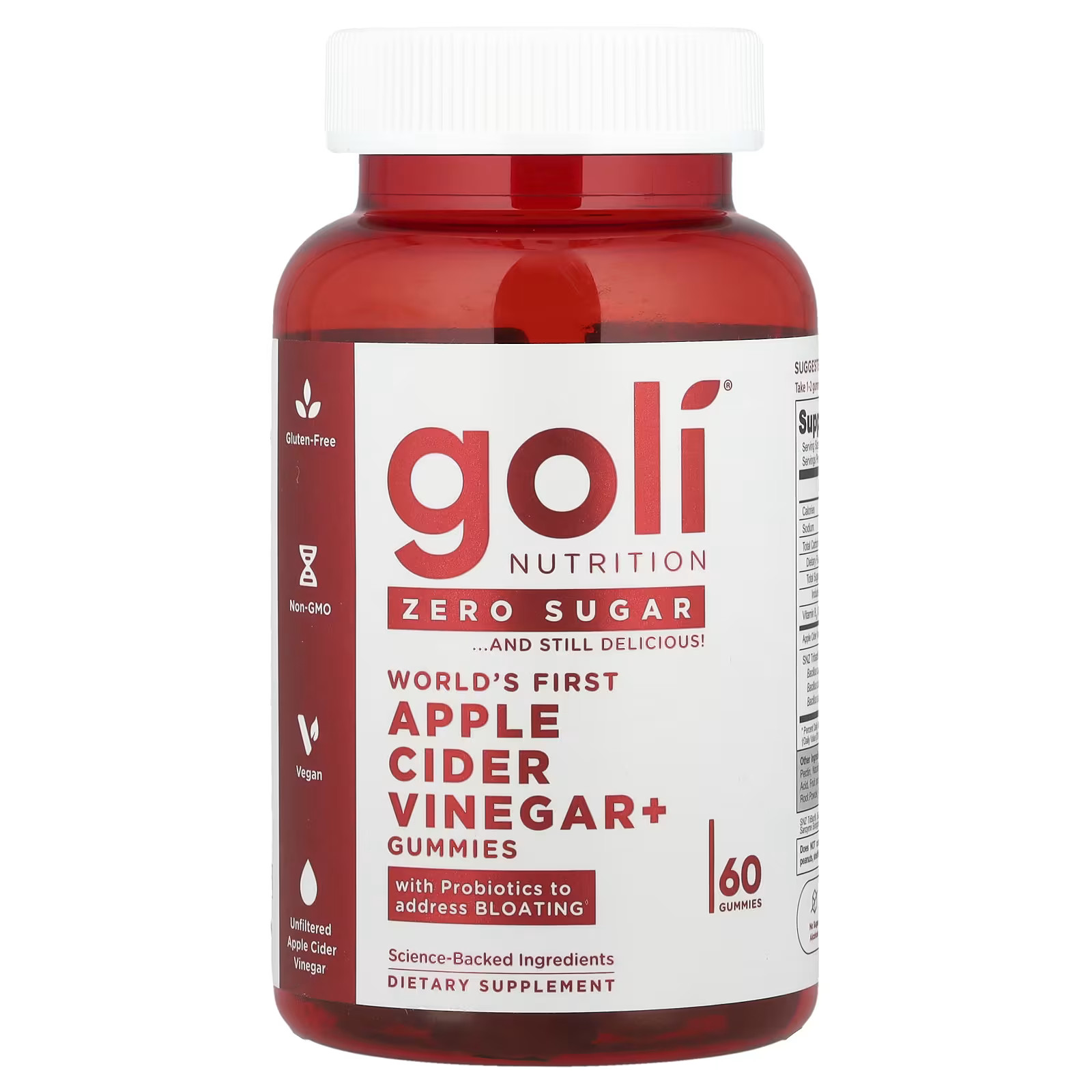 1-3PCS Goli Nutrition, World’s First Apple Cider Vinegar+ Gummies , 60 Gummies*/