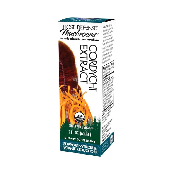 Fungi Perfecti Host Defense Cordychi Extract 2 Oz Organic Stress Support